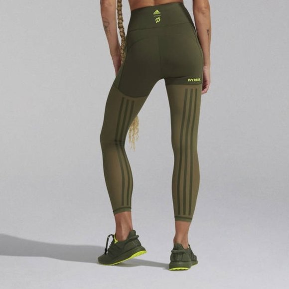 Adidas Womens Ivy Park x Peloton Focus Olive Power Tights HG0556 - Picture 3 of 5
